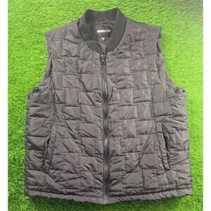NOVA MEN Quilted Puffer Vest XL Black Zip Front Lightweight Casual Streetwear